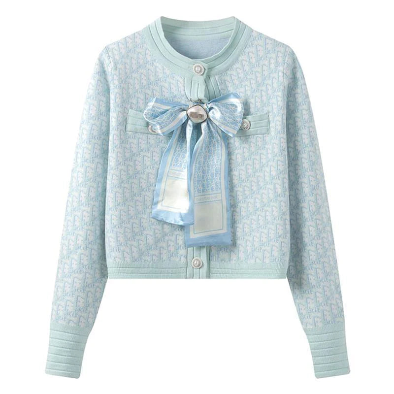 Autumn And Winter New Sweater Coat Women's Knitted Cardigan Short Top-PD05202310406