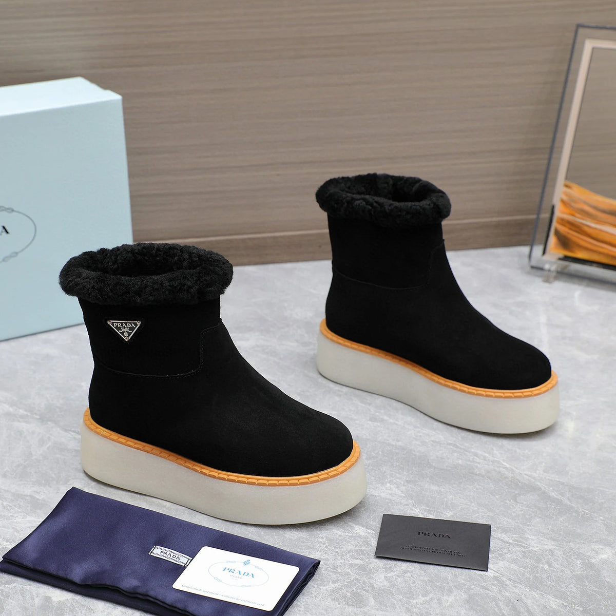 New versatile thick soled wool boots 1024110107