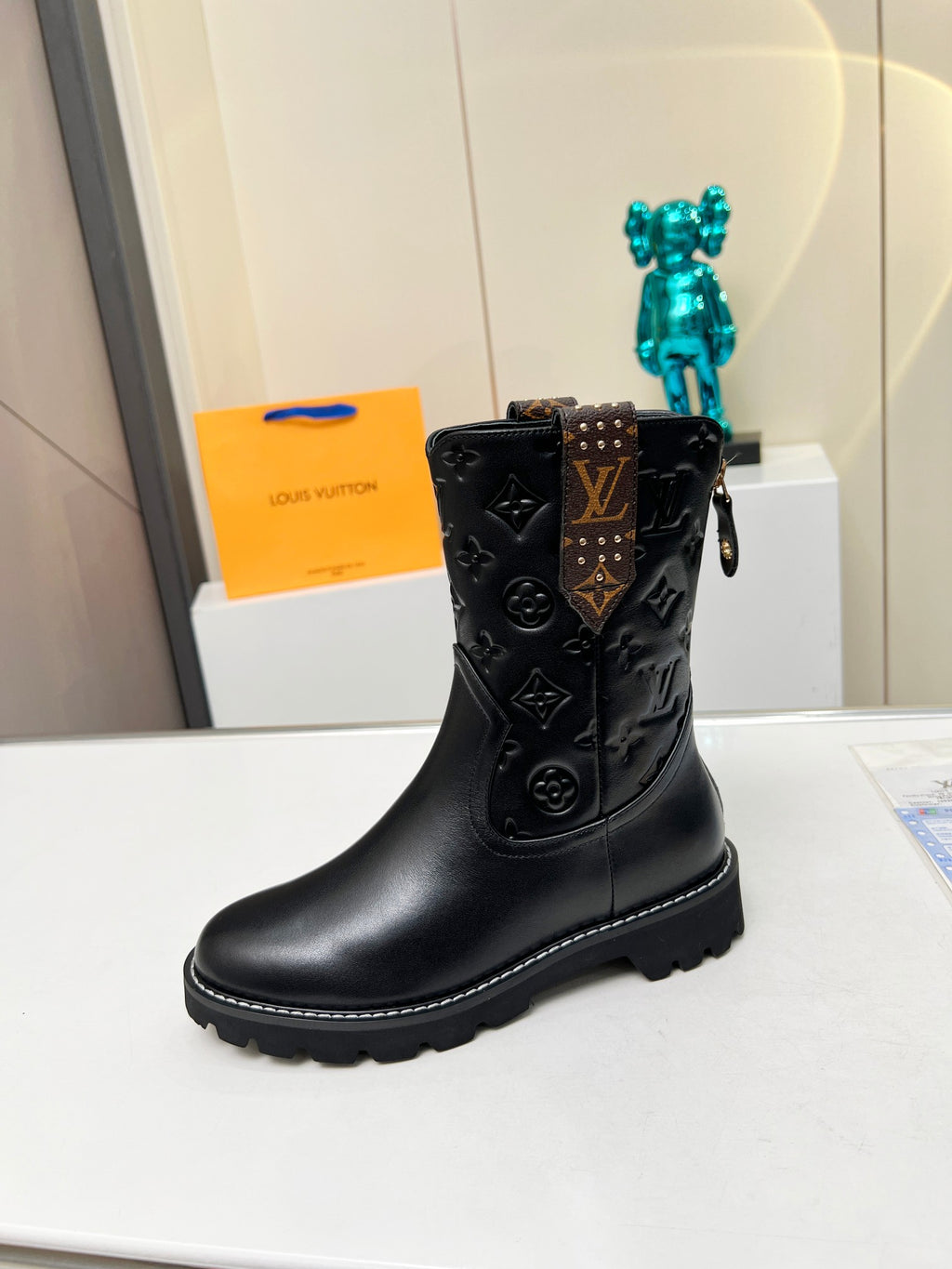 L fashion printed leather martin boots 0724102312