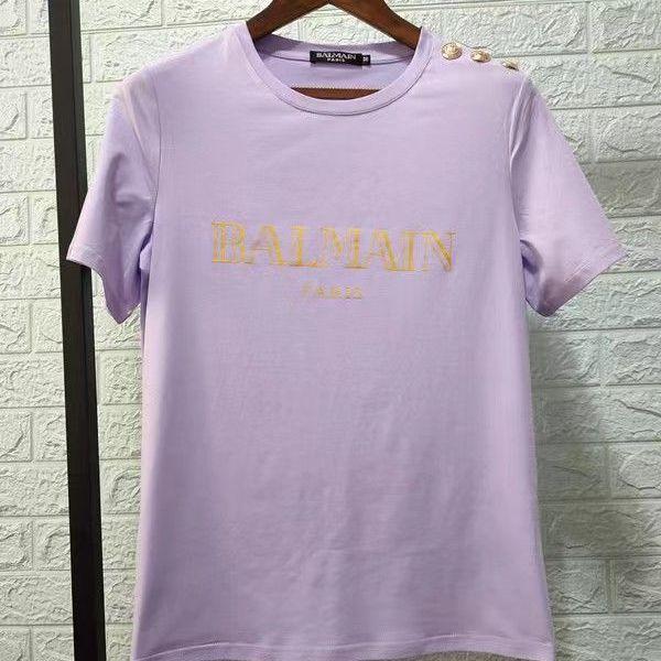 New Short Sleeve Bronzing Letter Cotton Loose T-Shirt 1024071806