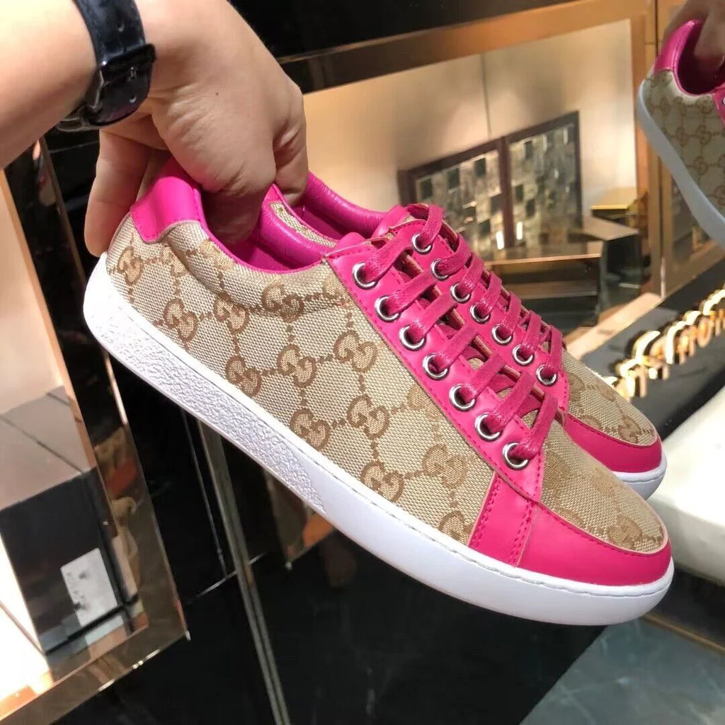 High Quality Casual Print Couple Genuine Leather Sneakers 1024031214