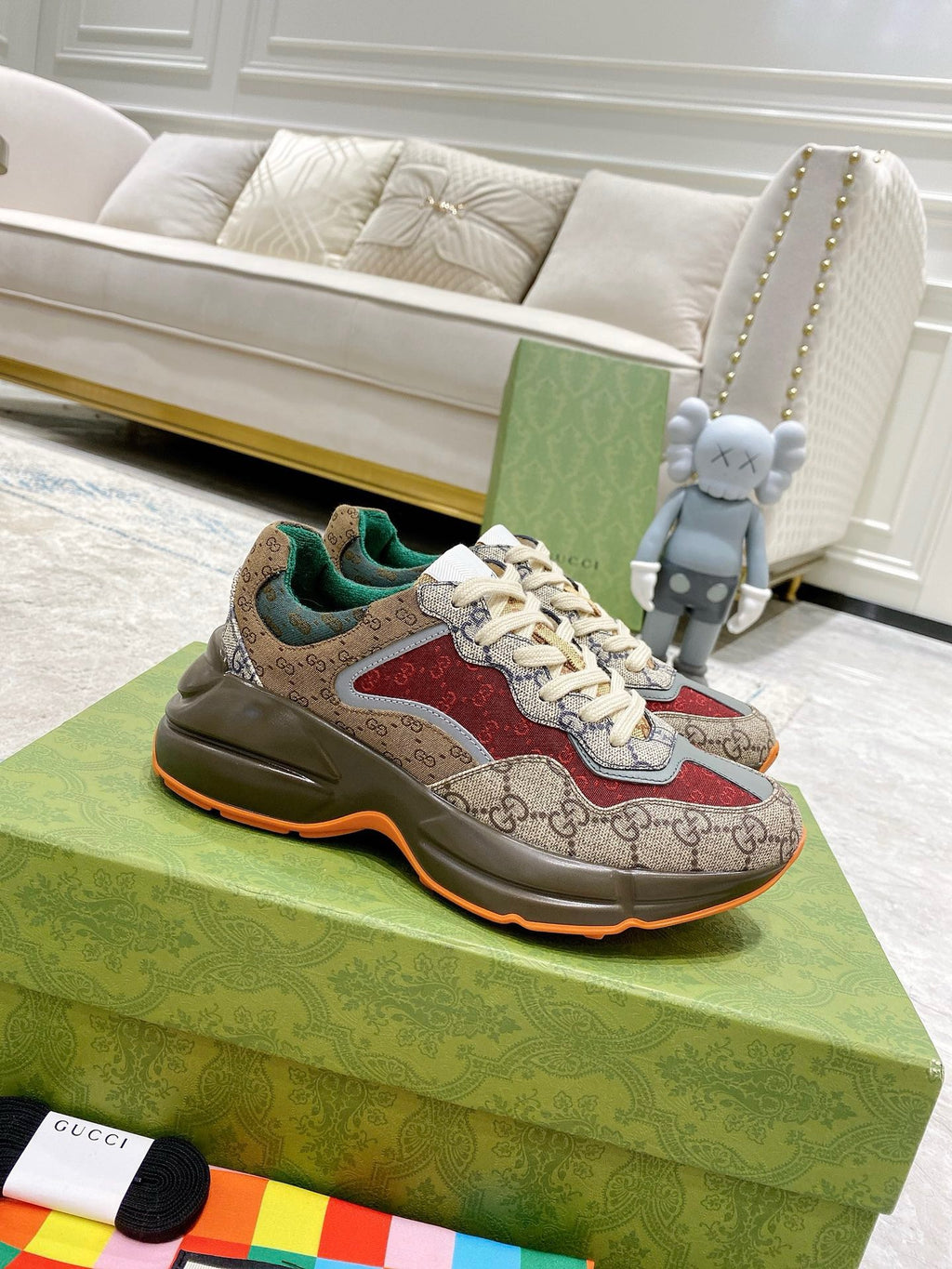 G fashion print retro joing sneakers 0724072601
