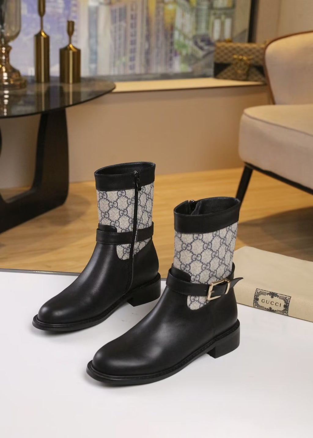 Trendy new double G metal buckle boots XC0823101003