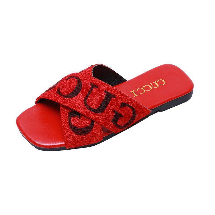 New Cross Elastic Flat Sandals And Slippers 1024040307