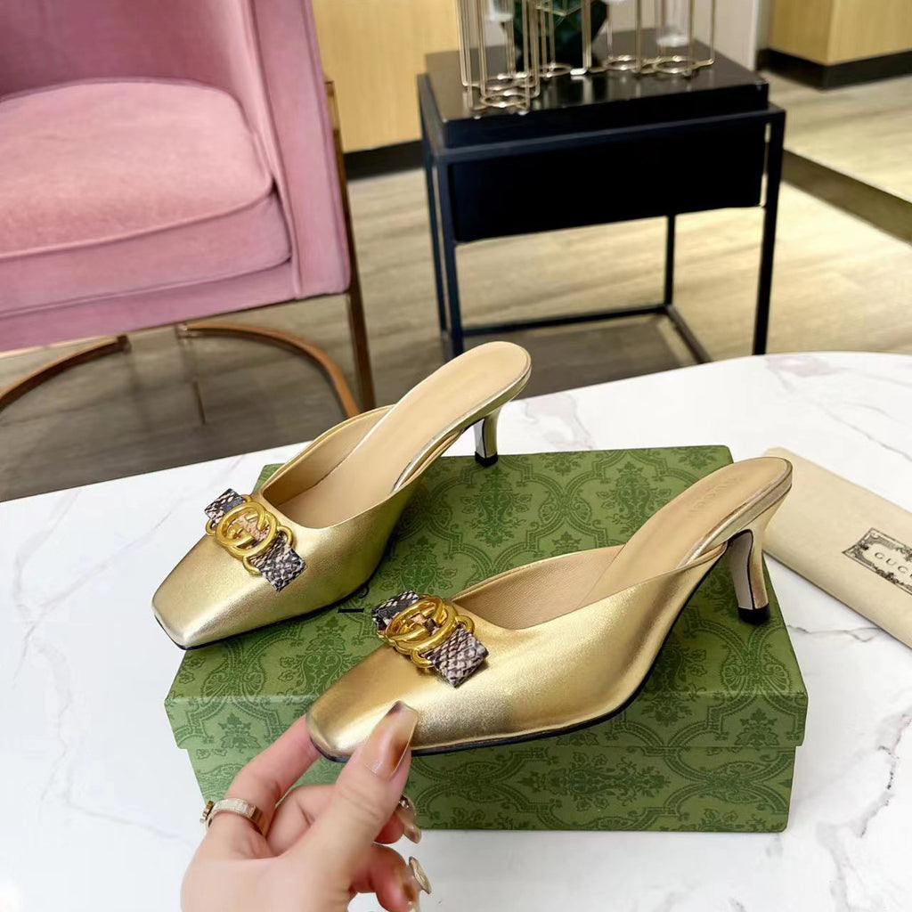G－flat toe low heel leather shoes XC07062901