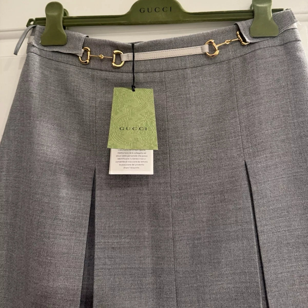 Horsebit Skirt Wool 1025051603