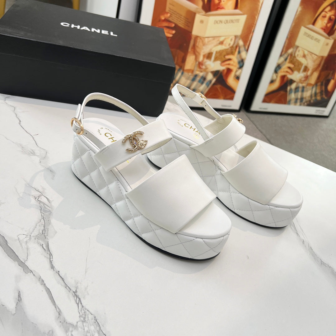 Chane1 top fashion thick-soled rhombus sandals 0724030811