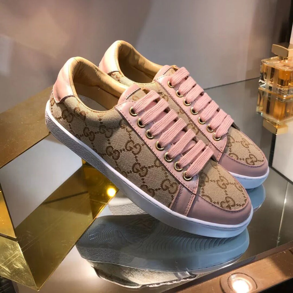 High Quality Casual Print Couple Genuine Leather Sneakers 1024031214