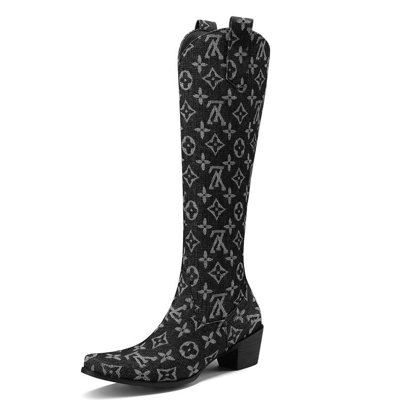 Fashion Autumn Mid Heel High Boot PF1023101323