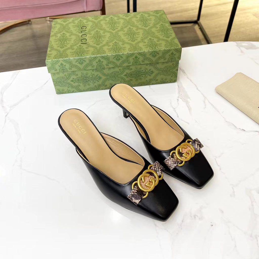 G－flat toe low heel leather shoes XC07062901