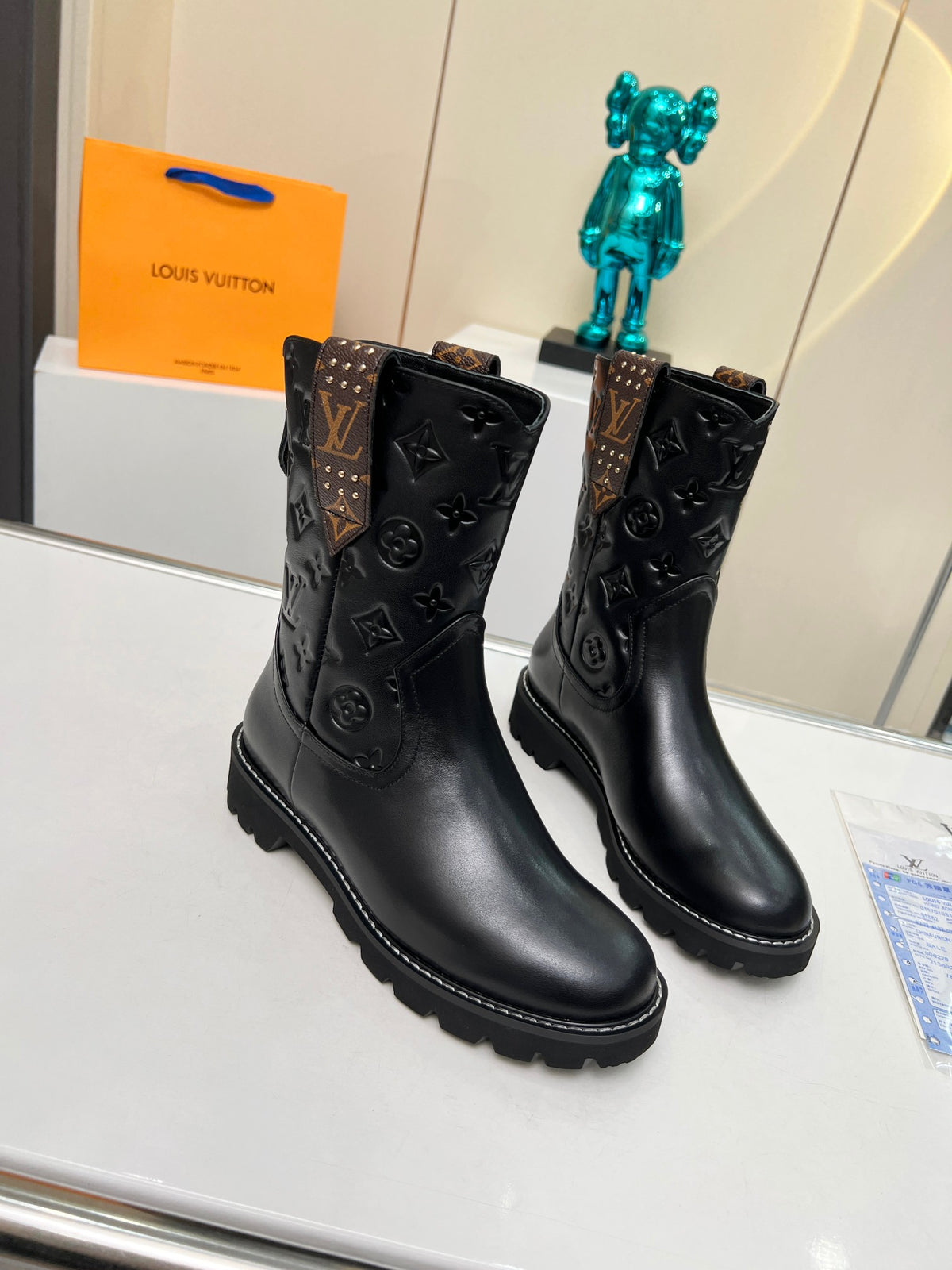 L fashion printed leather martin boots 0724102312
