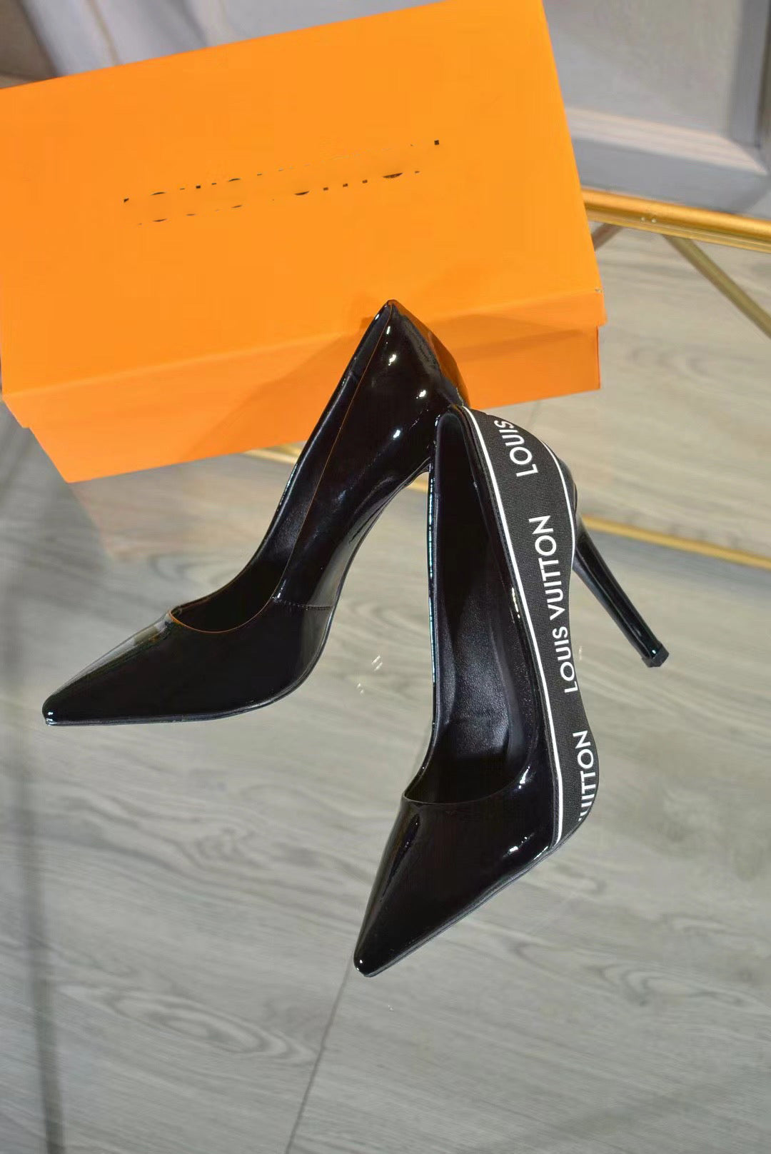 New black letter strap high-heeled stiletto shoes XC16042706
