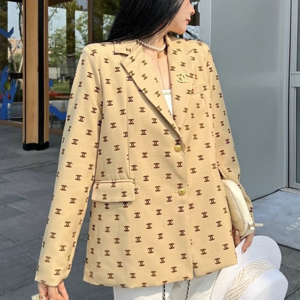 Fashion Embroidered Loose Suit Jacket 1024030714