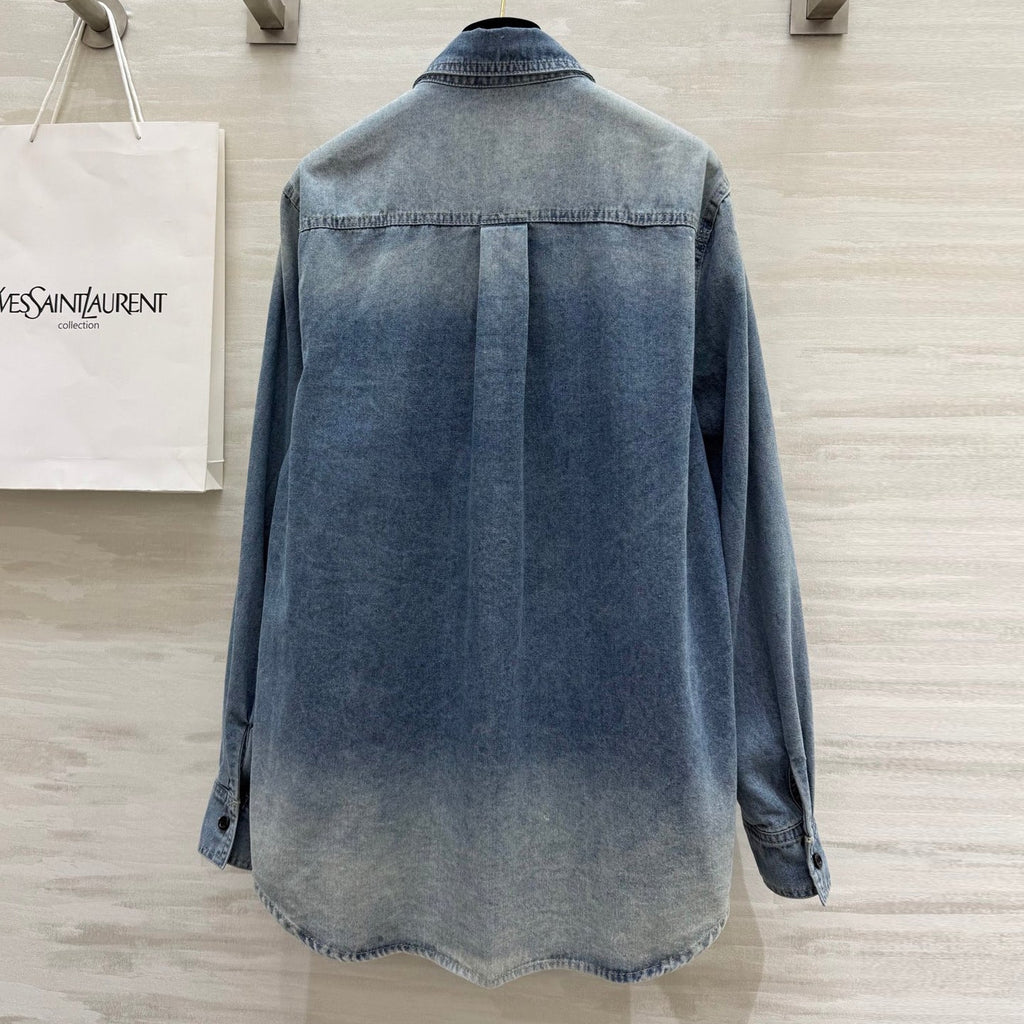 YS New Gradient Washed Denim Shirt 1025033105