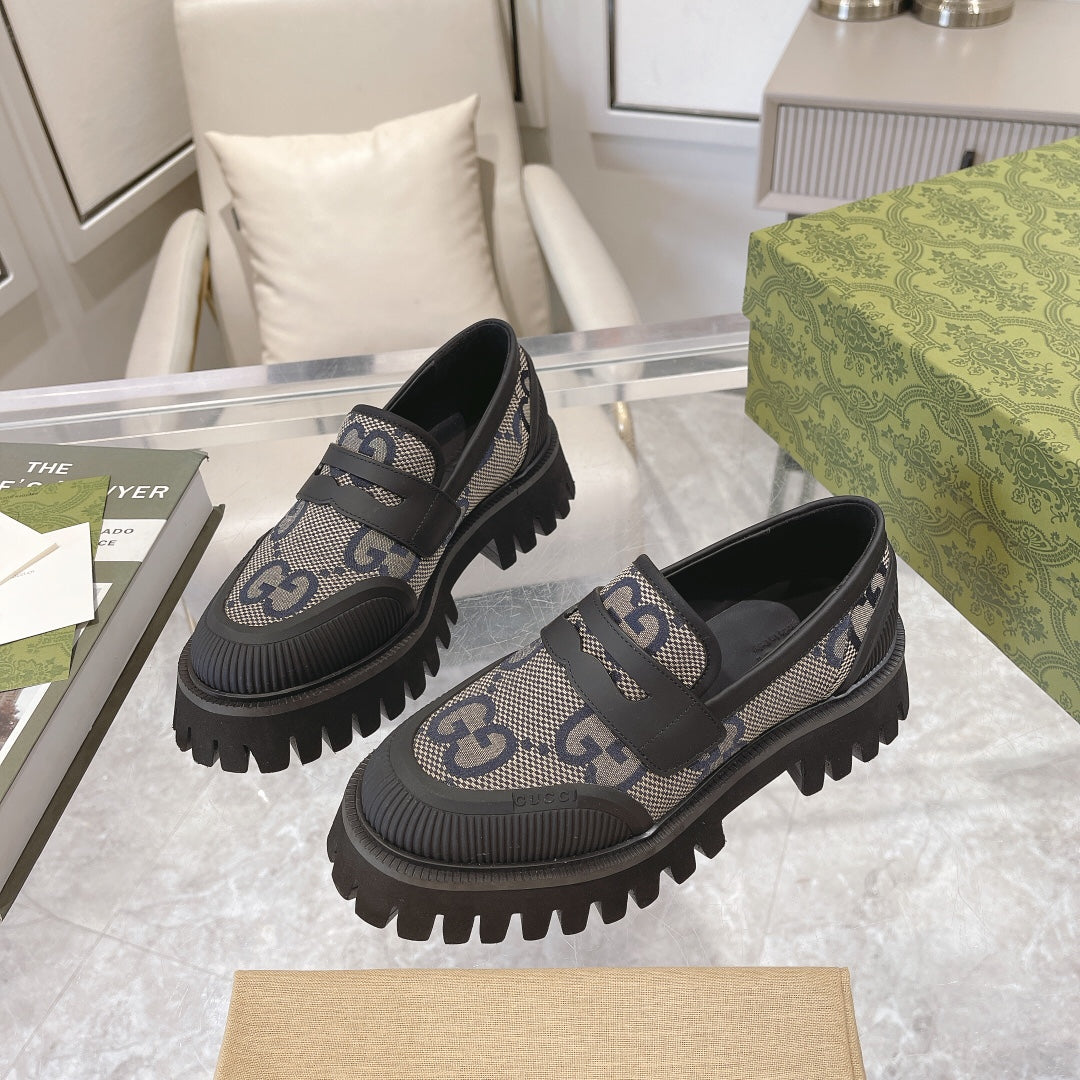 G fashionable rubber sole printed slip-on shoes XC0723110306