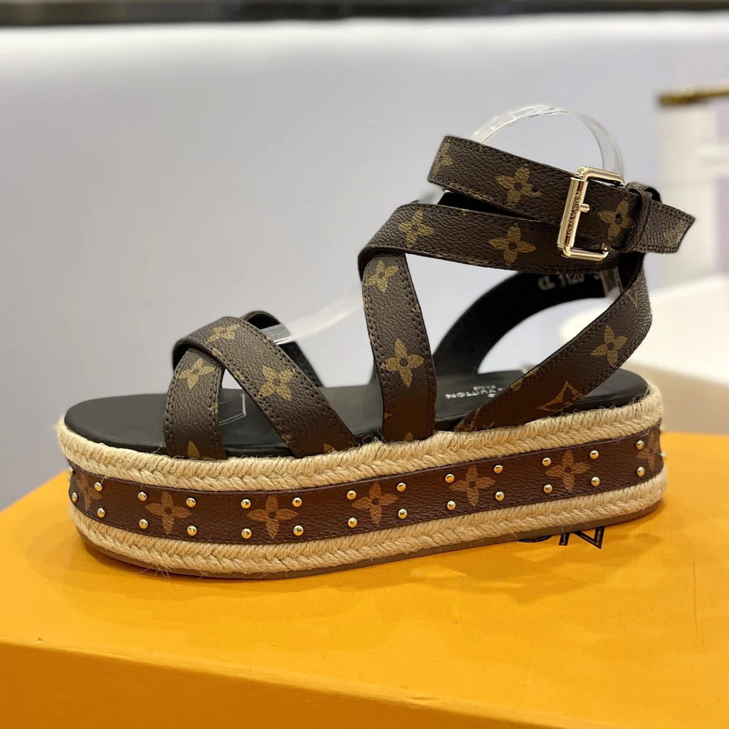New fashion old flower thick bottom sandals 1025051401