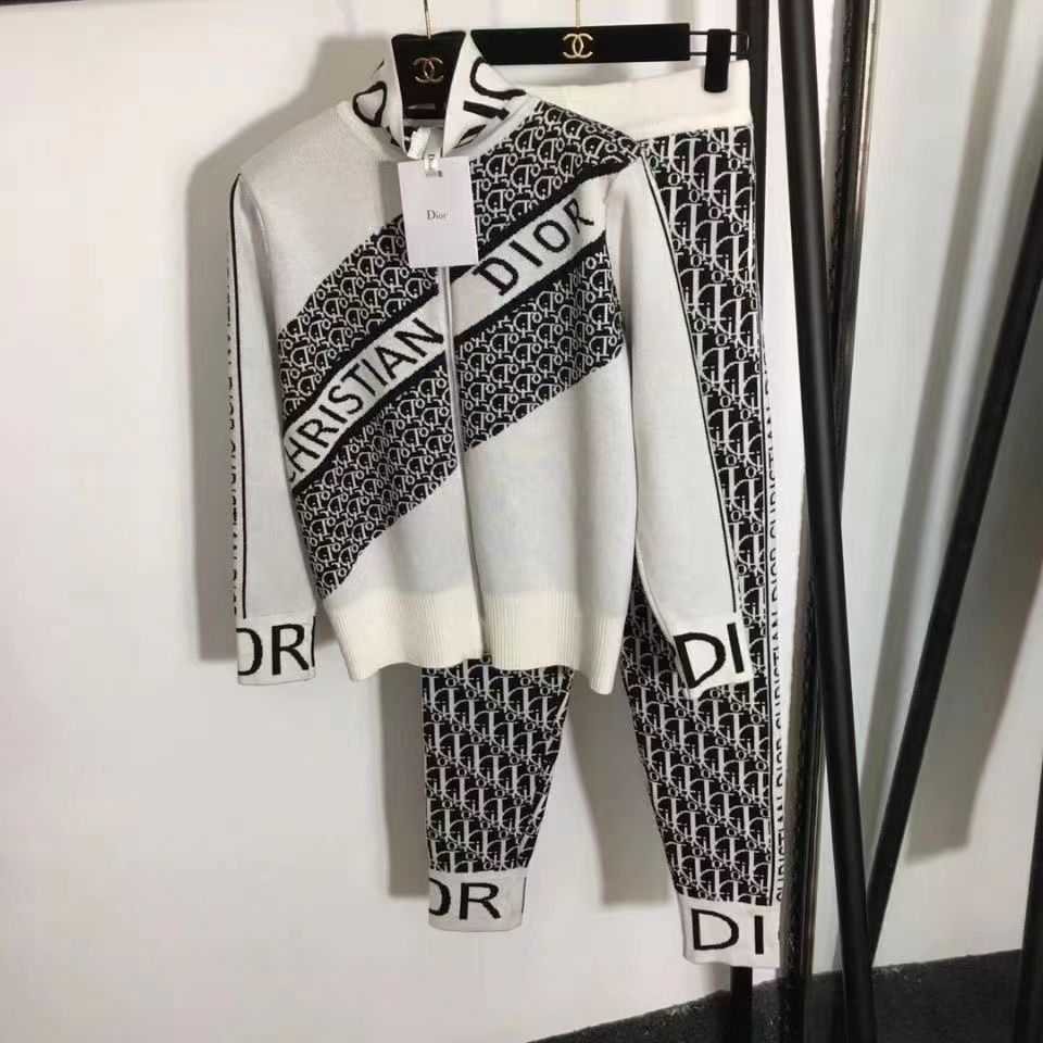 Fashion new knitted sweater two piece set PD01070716