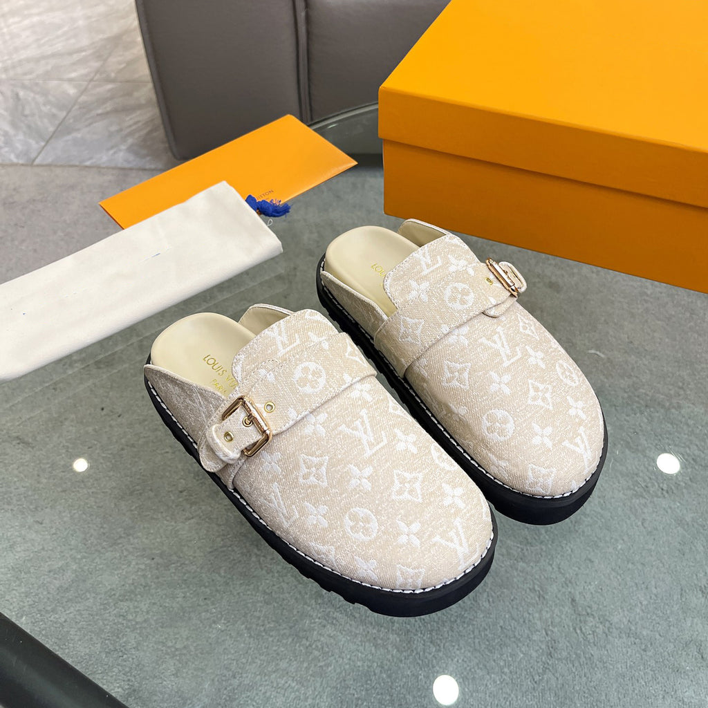 printed cotton slippers 03083