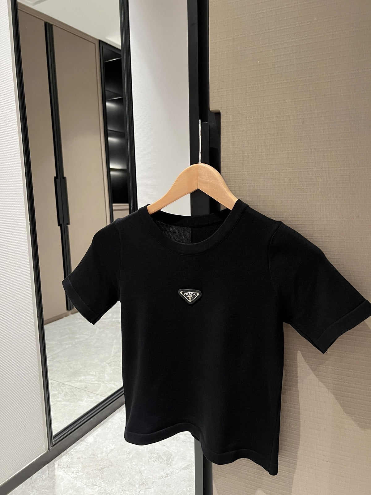 P 24ss new ice silk knitted short sleeves 0724071813