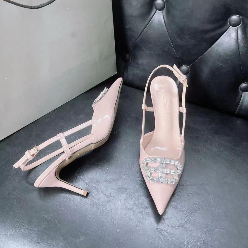 Fashion Rhinestone Toe Covered Sandals Pointed High Heels 1024070809
