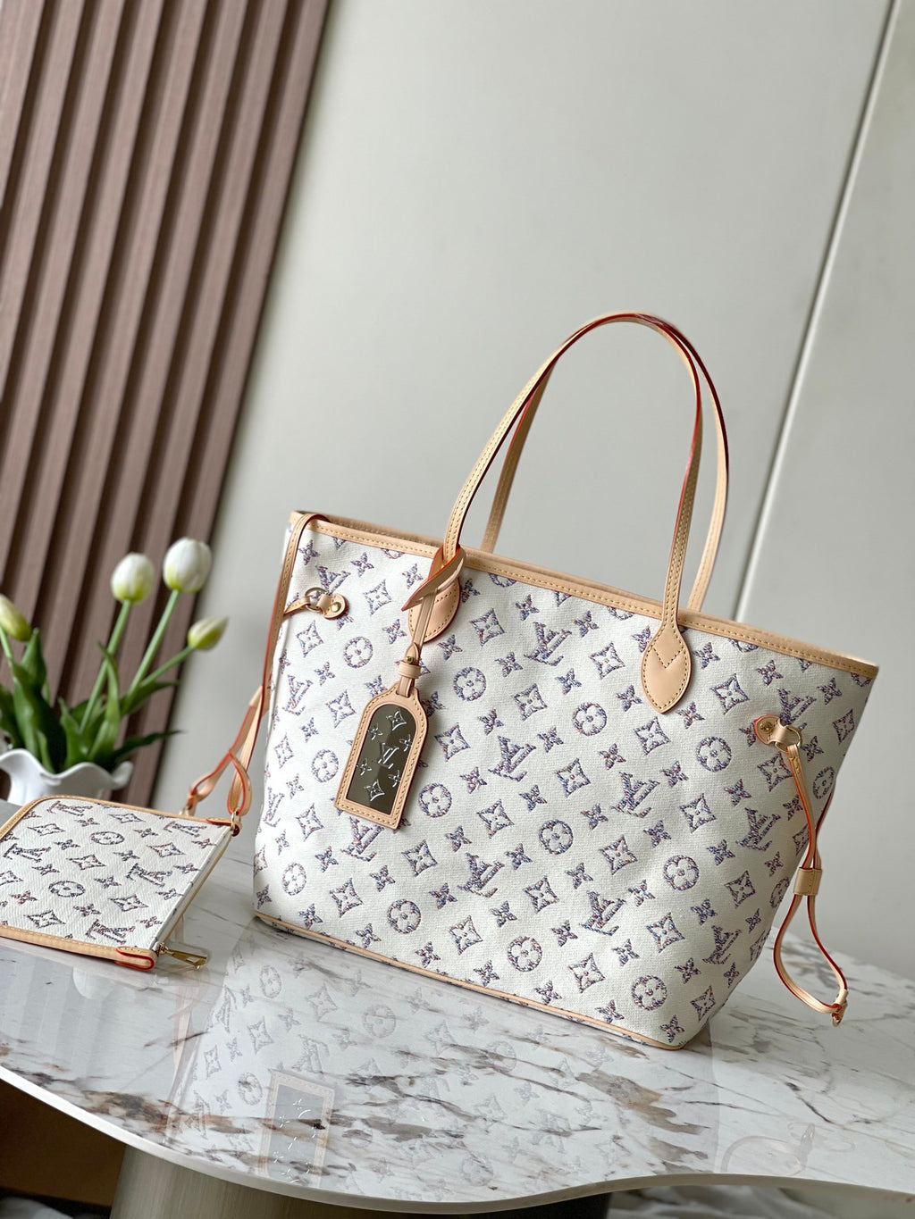 L fashion gradient logo tote bag 0724121203