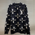 Classic vintage plush three-dimensional round neck sweater 1024110719