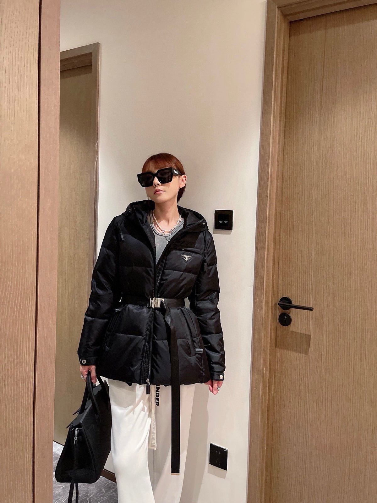 P fashion triangle logo down jacket 0724111208