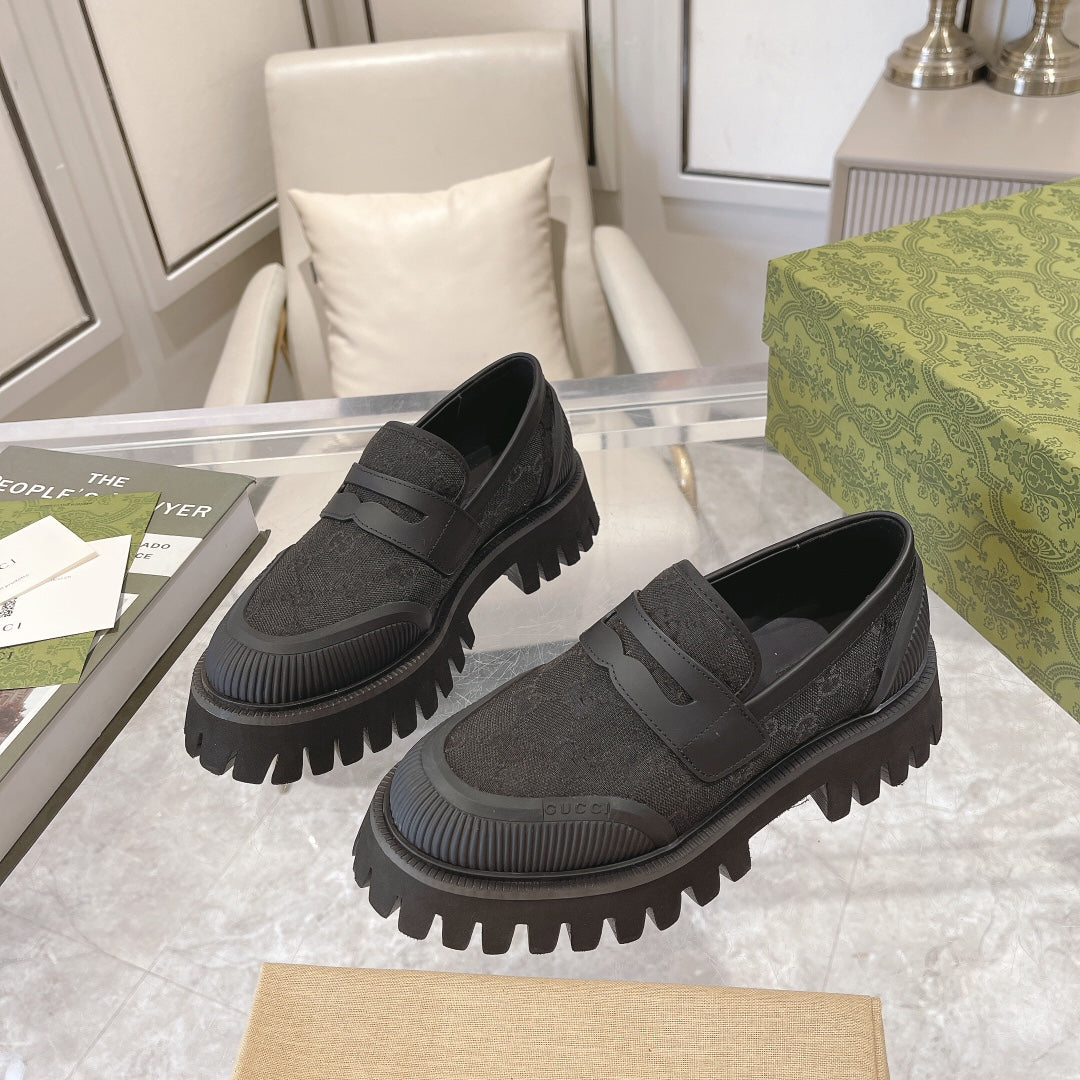 G fashionable rubber sole printed slip-on shoes XC0723110305
