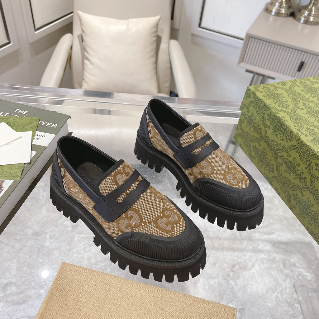 G fashionable rubber sole printed slip-on shoes XC0723110306