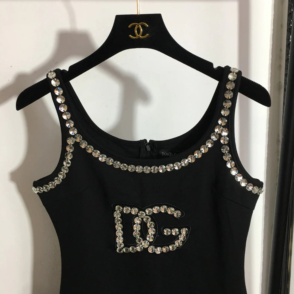 DG*New Studded Slim Sleeveless Vest Dress 1025063005