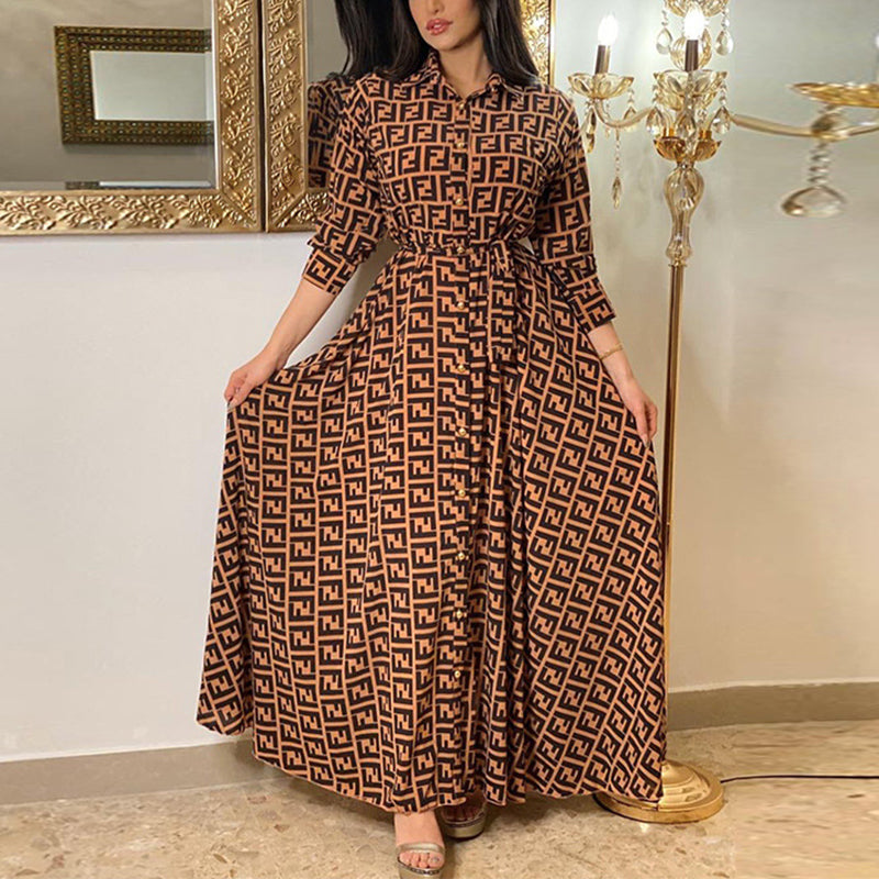 Fashion new printed long skirt PF1023092014