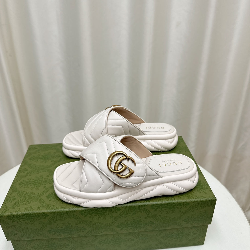 G Buckle Platform Beach Slippers 1824061306