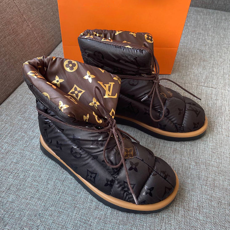 New fashion printed warm snow boots PT1023110616