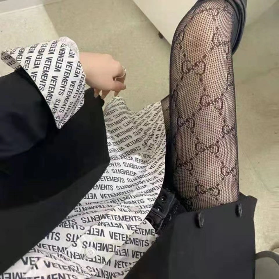 letter net stockings stockings pantyhose