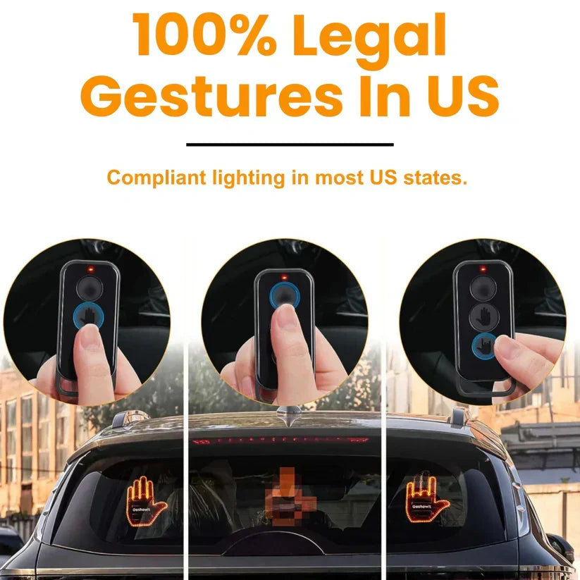 Funny Car Window LED Sign
