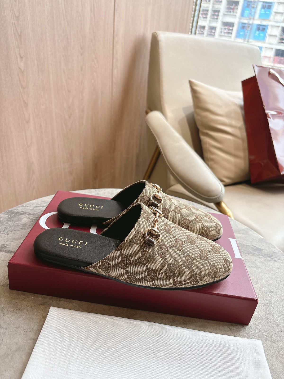 horse bit buckle slippers 0725101406