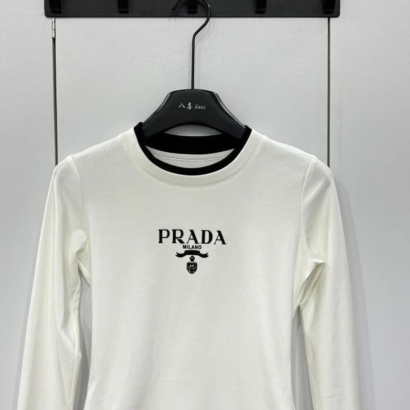 New Arrival Fashion Women's Fake‑Two‑Piece Long Sleeve Slim Top PD1326091006