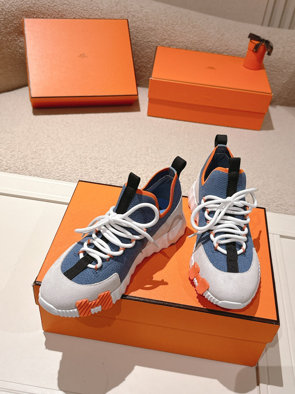 H Classic Couple Style Fly Knit Casual Sneakers 0726060802