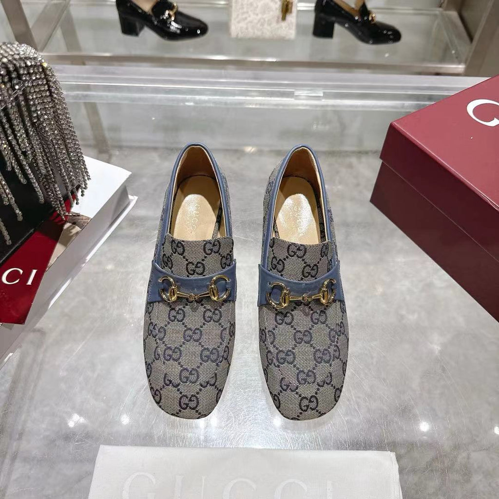 fashion print high-heeled loafers 0725102001