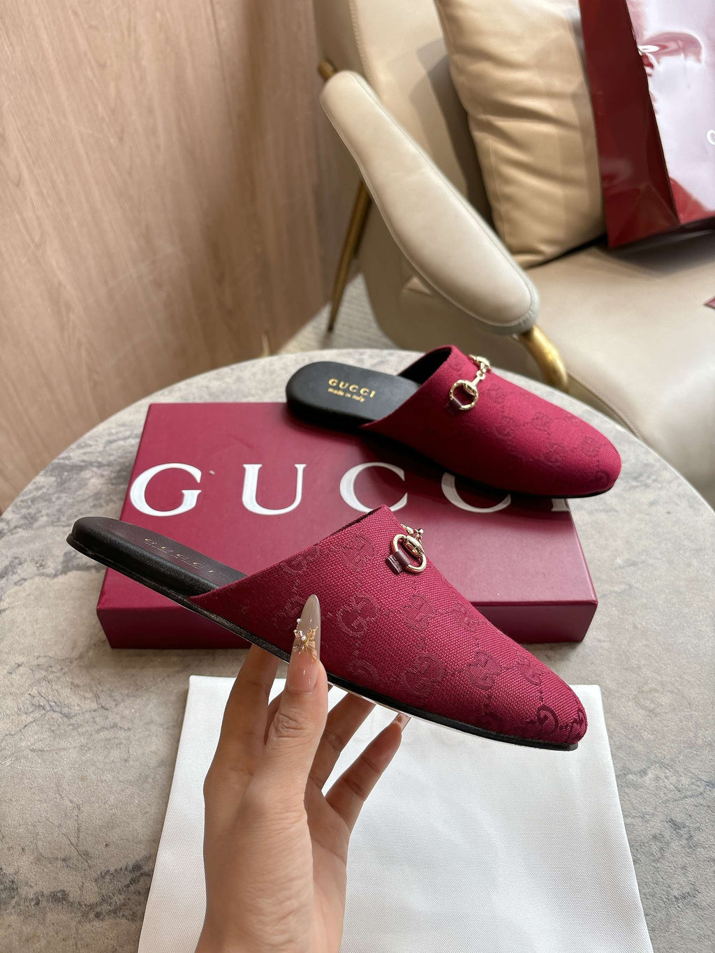 horse bit buckle slippers 0725101406