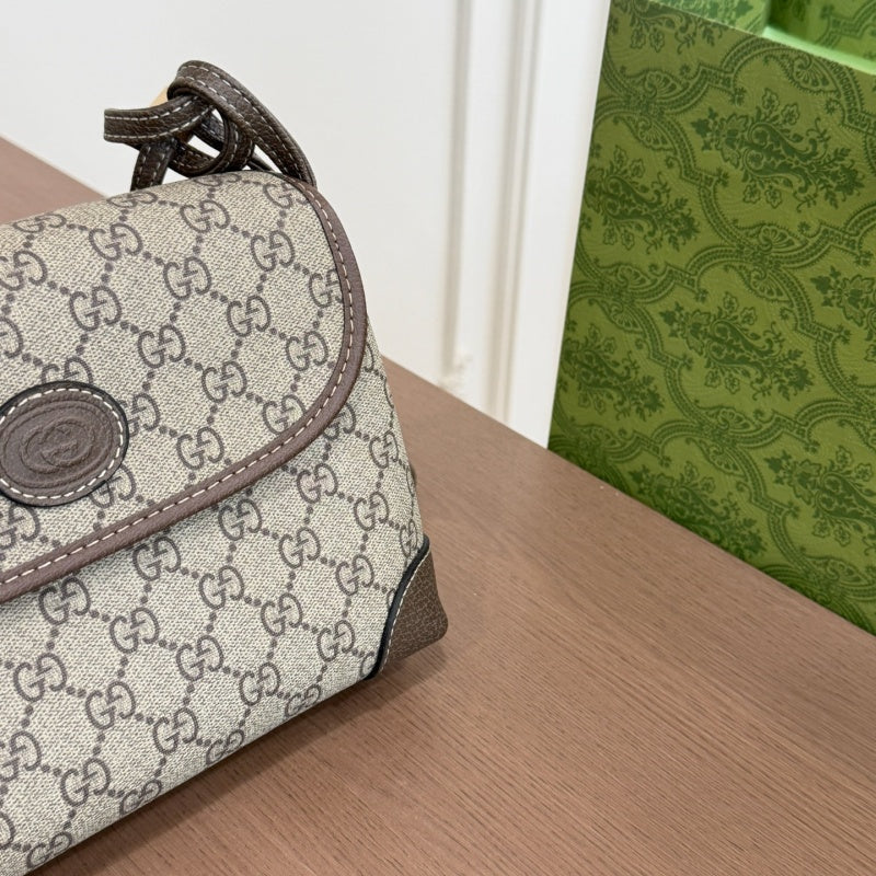 New Fashion Unisex Vintage GG Monogram Flap Crossbody Shoulder Bag CWT1326090714