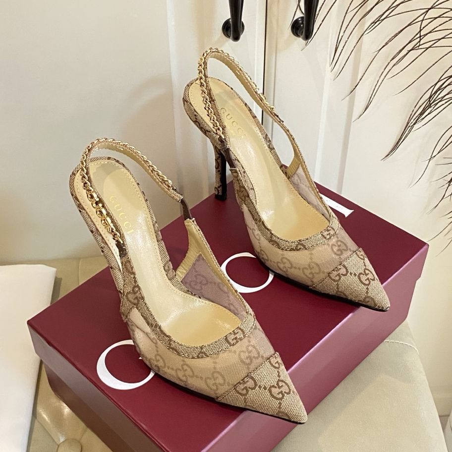 Fashion printed letter chain high heels 0725061702