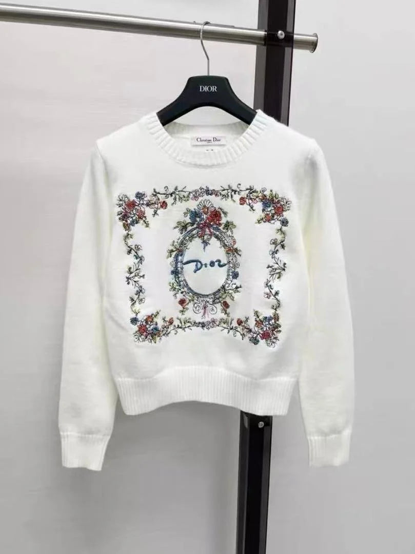 New Fashion Women DIO Crew Neck Knit Sweater PD1326091803