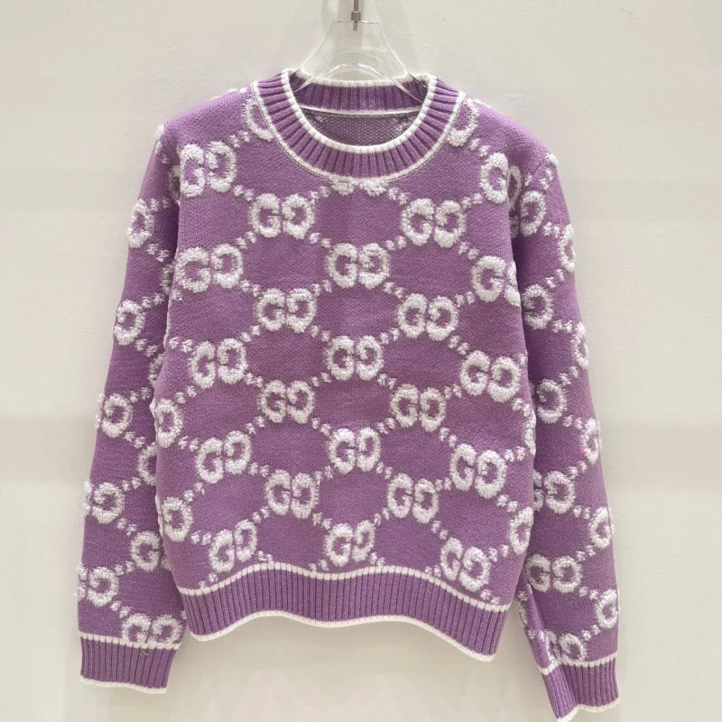 New Fashion Women's GG Knit Sweater DM1326092003