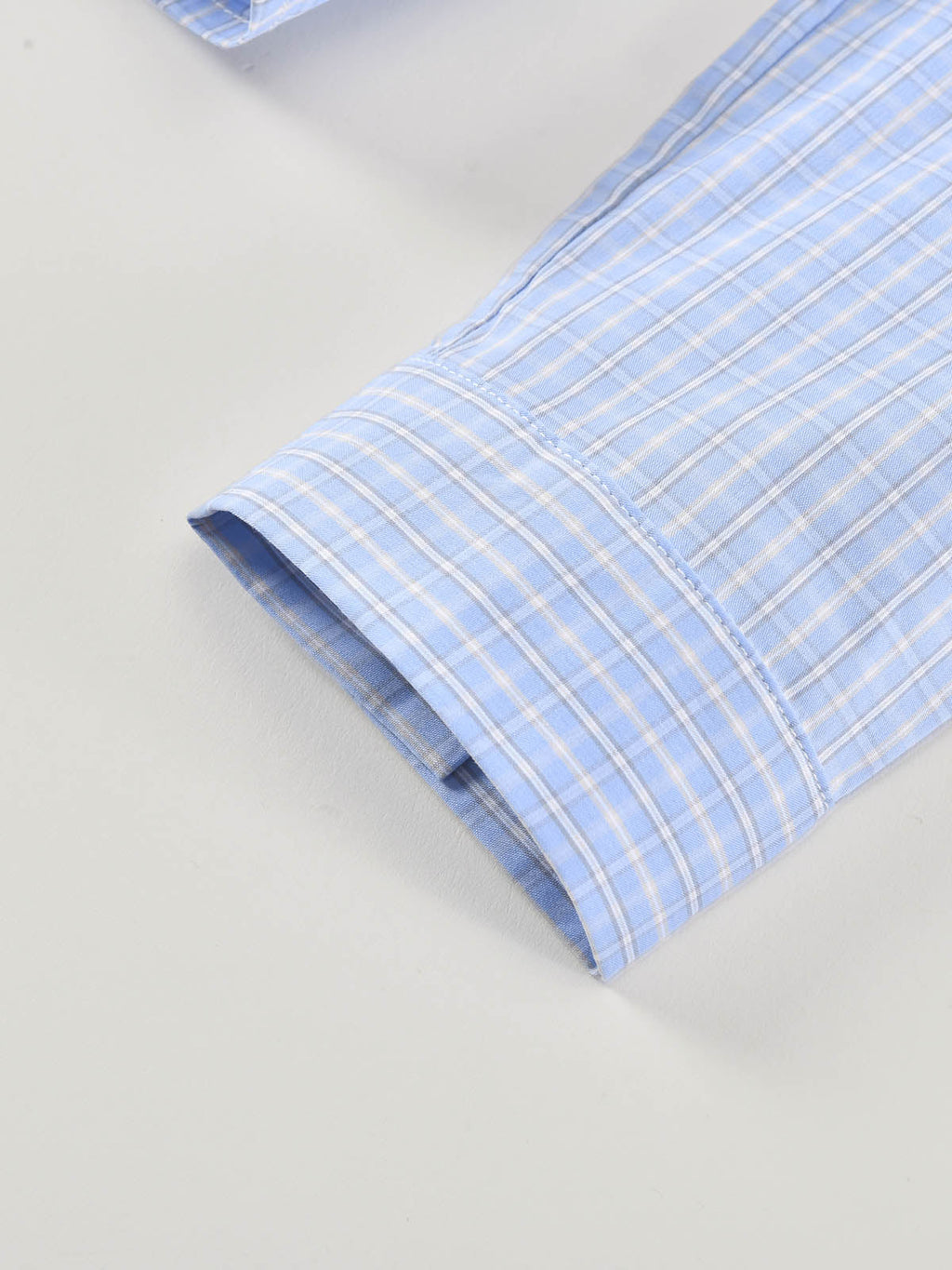 Preppy Blue Check Cropped Family Matching Shirt | KINS CLASS