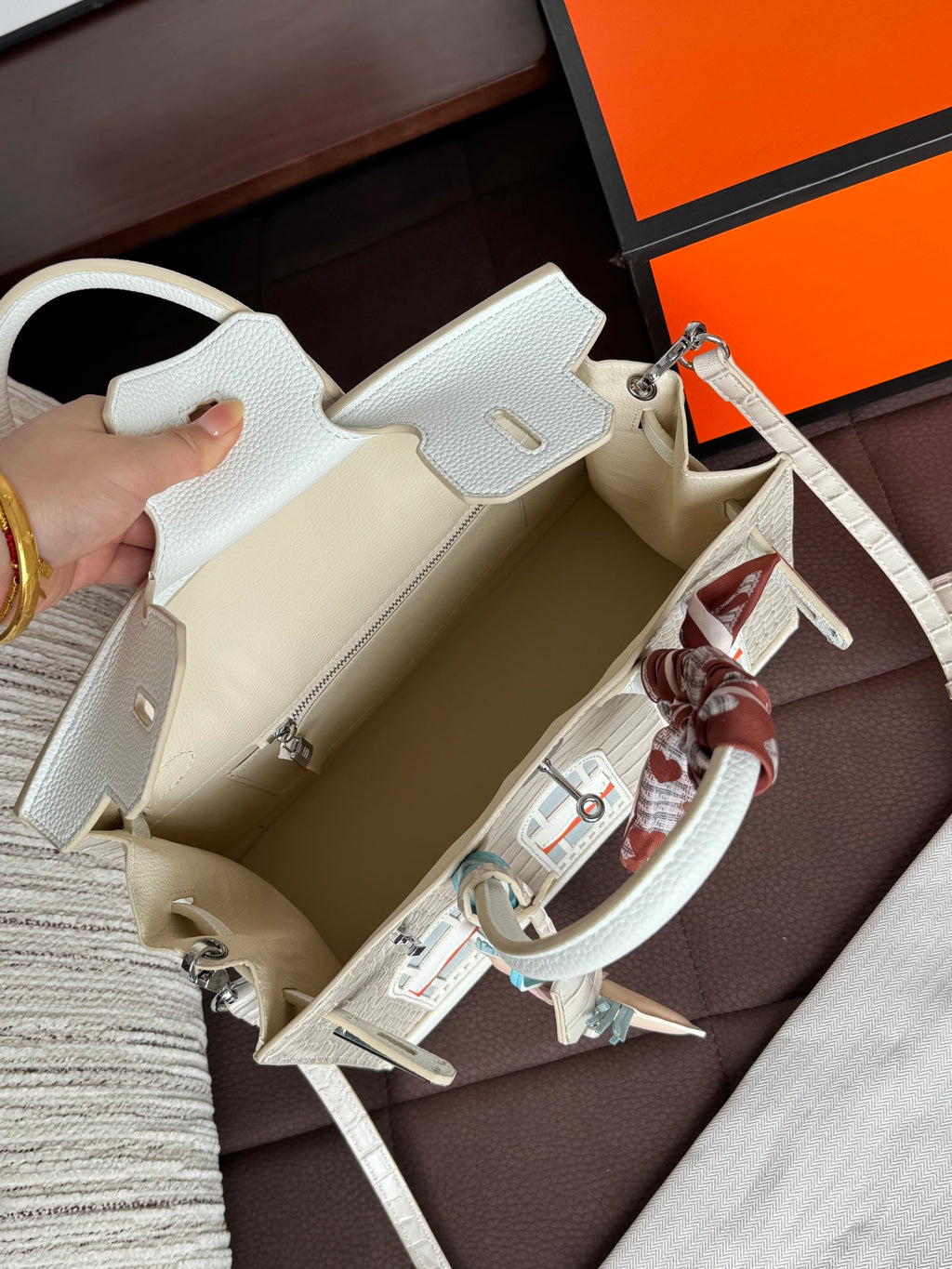 H Birkin platinum handbag 0726070601