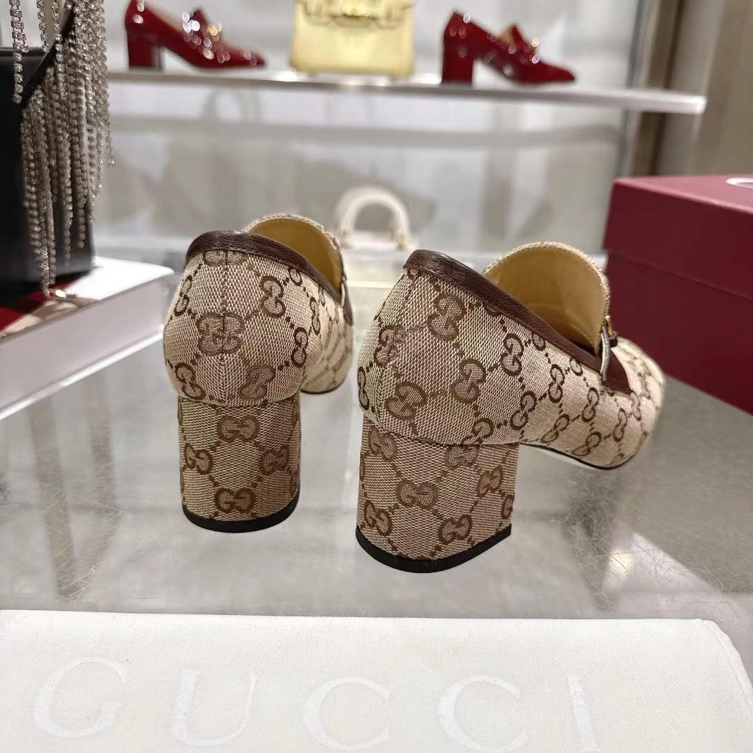 fashion print high-heeled loafers 0725102001