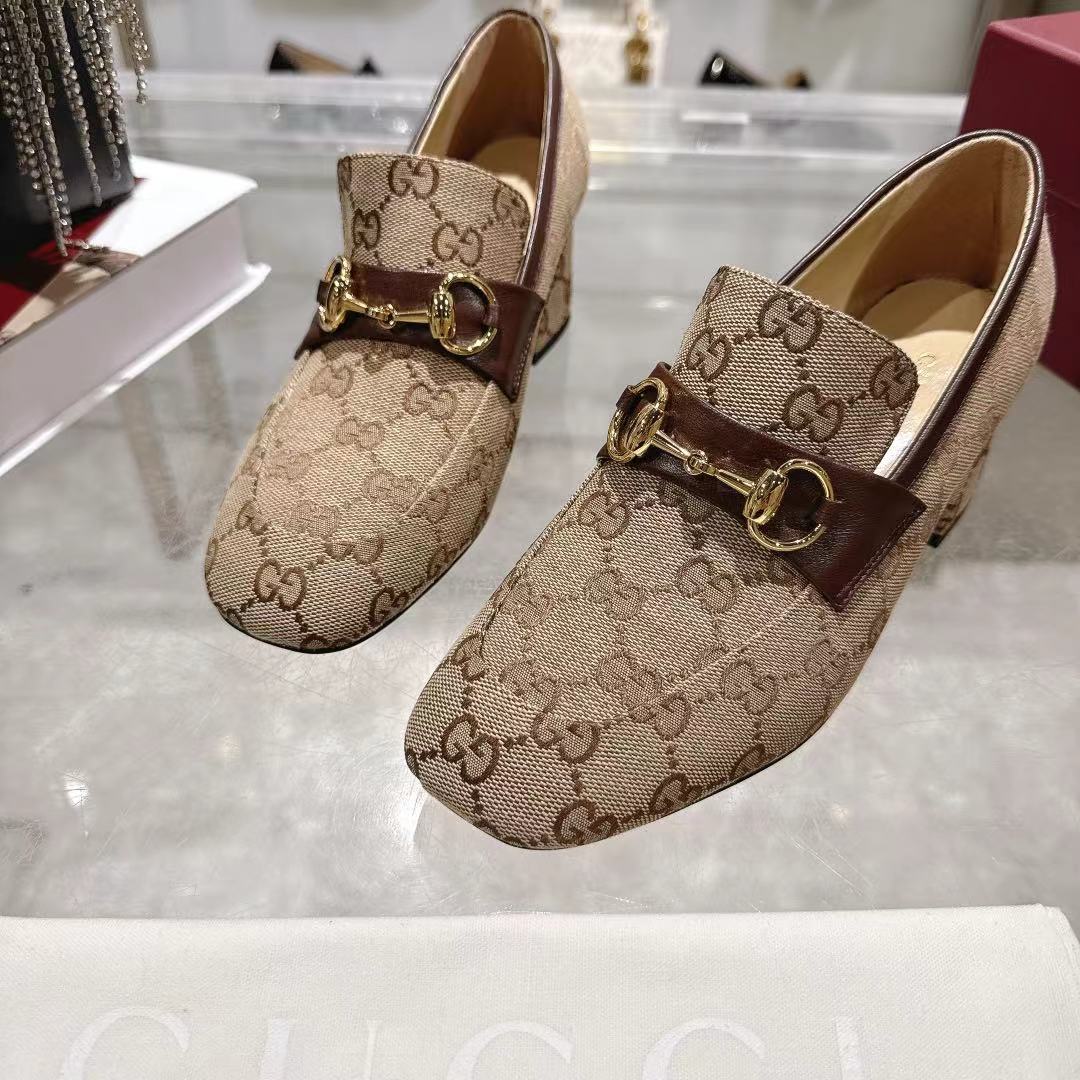 fashion print high-heeled loafers 0725102001
