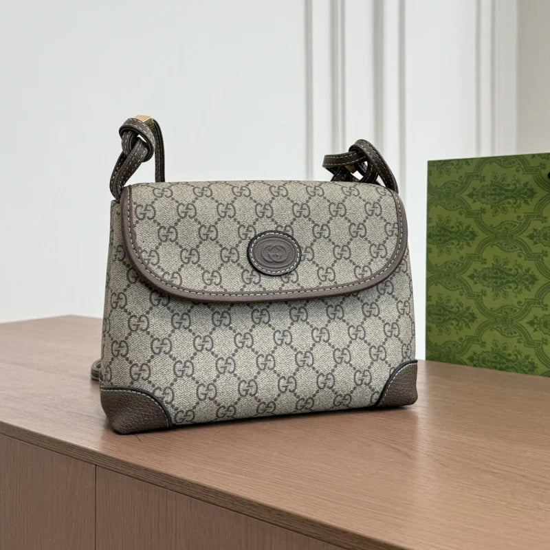 New Fashion Unisex Vintage GG Monogram Flap Crossbody Shoulder Bag CWT1326090714