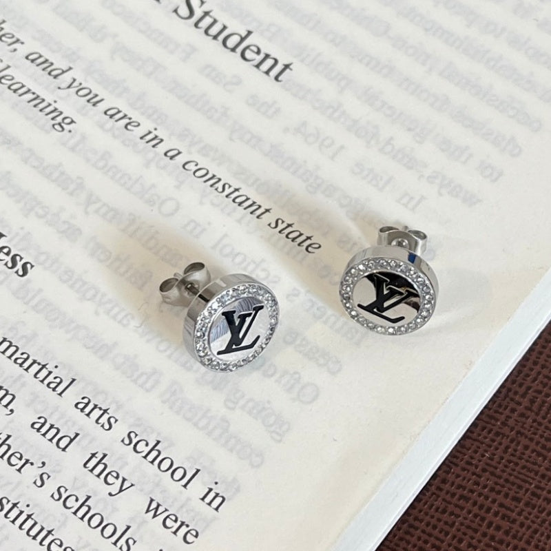 Luxury Round Rhinestone Stud Earrings XZ1326092805